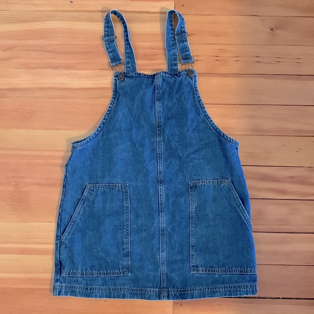 Denim overall dress